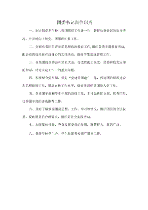 团委书记岗位职责.docx