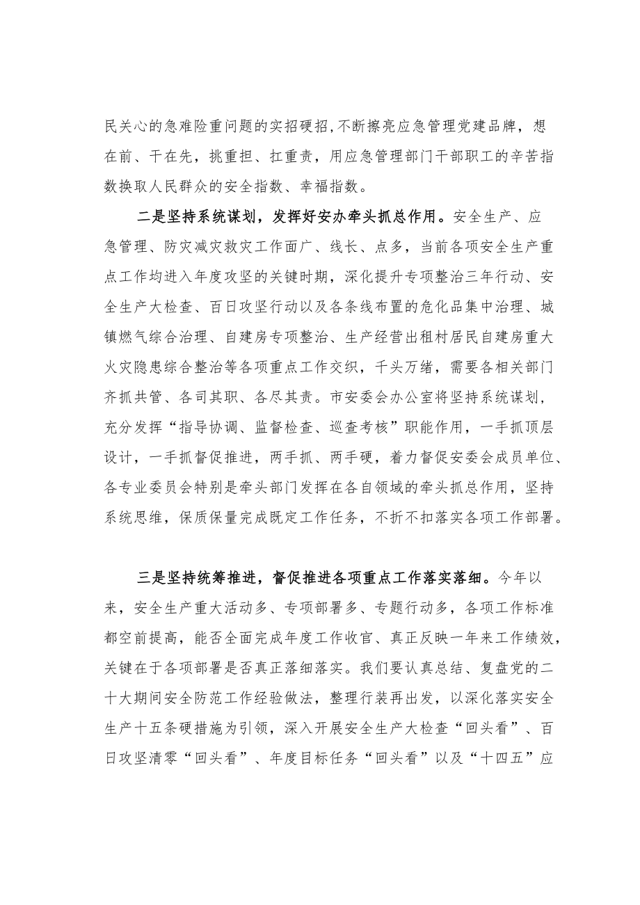 应急管理局安全生产委员会办公室副主任学习二十大精神心得体会.docx_第2页