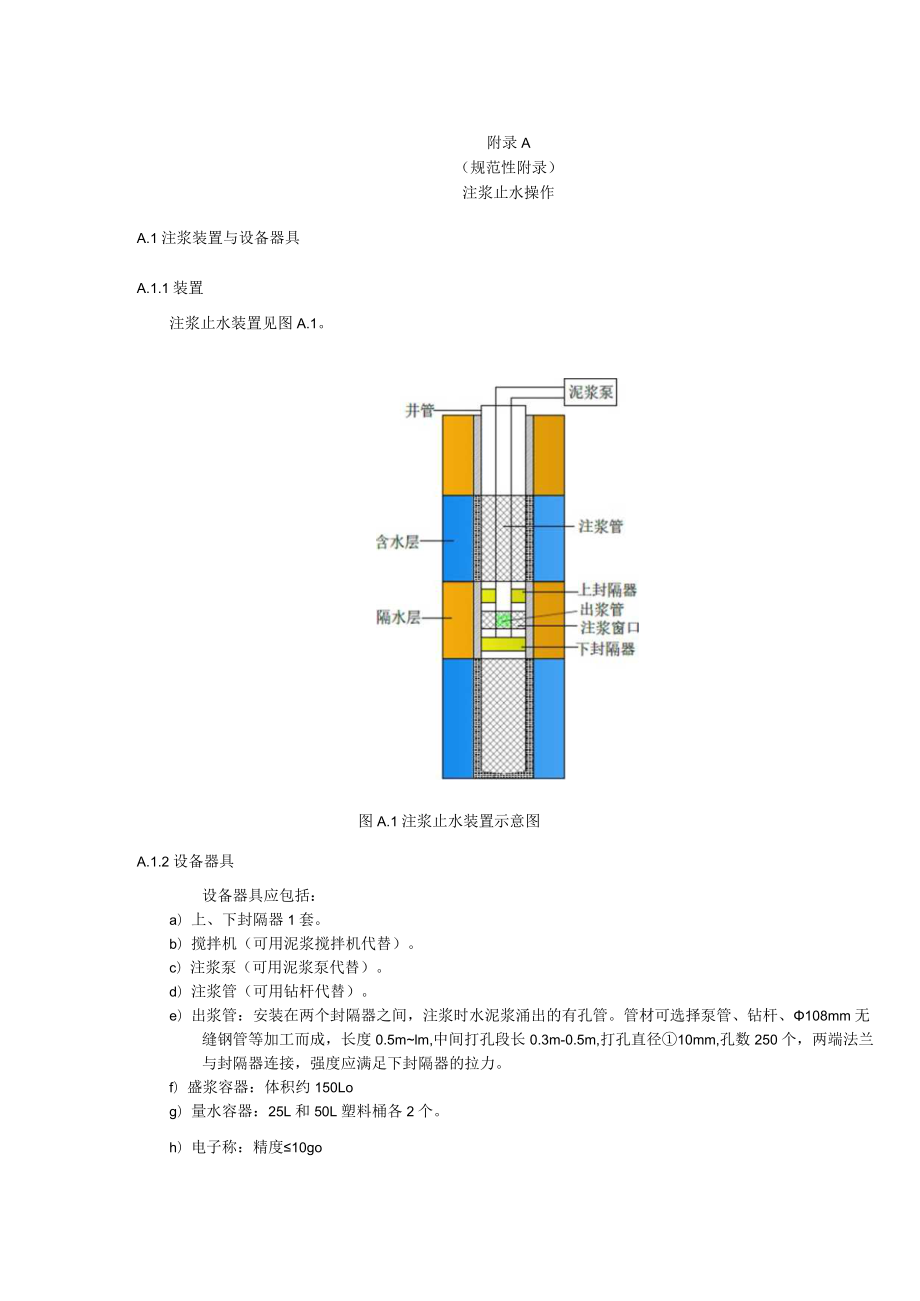 水文地质分层勘探井成井注浆止水操作、自然伽马测井测量填砾位置、施工补充设计与变更、封隔器的装配与操作.docx_第1页