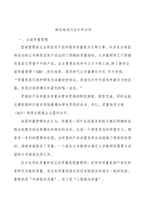 碱性电池行业分析分析.docx