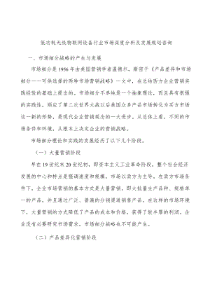 低功耗无线物联网设备行业市场深度分析及发展规划咨询.docx