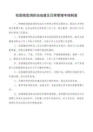 校园微型消防站组建及日常管理考核制度.docx