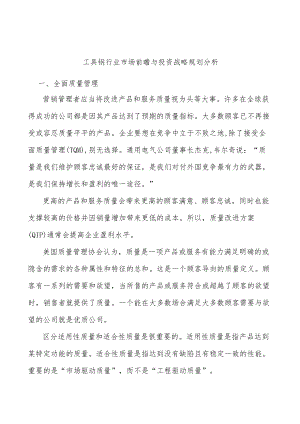 工具钢行业市场前瞻与投资战略规划分析.docx