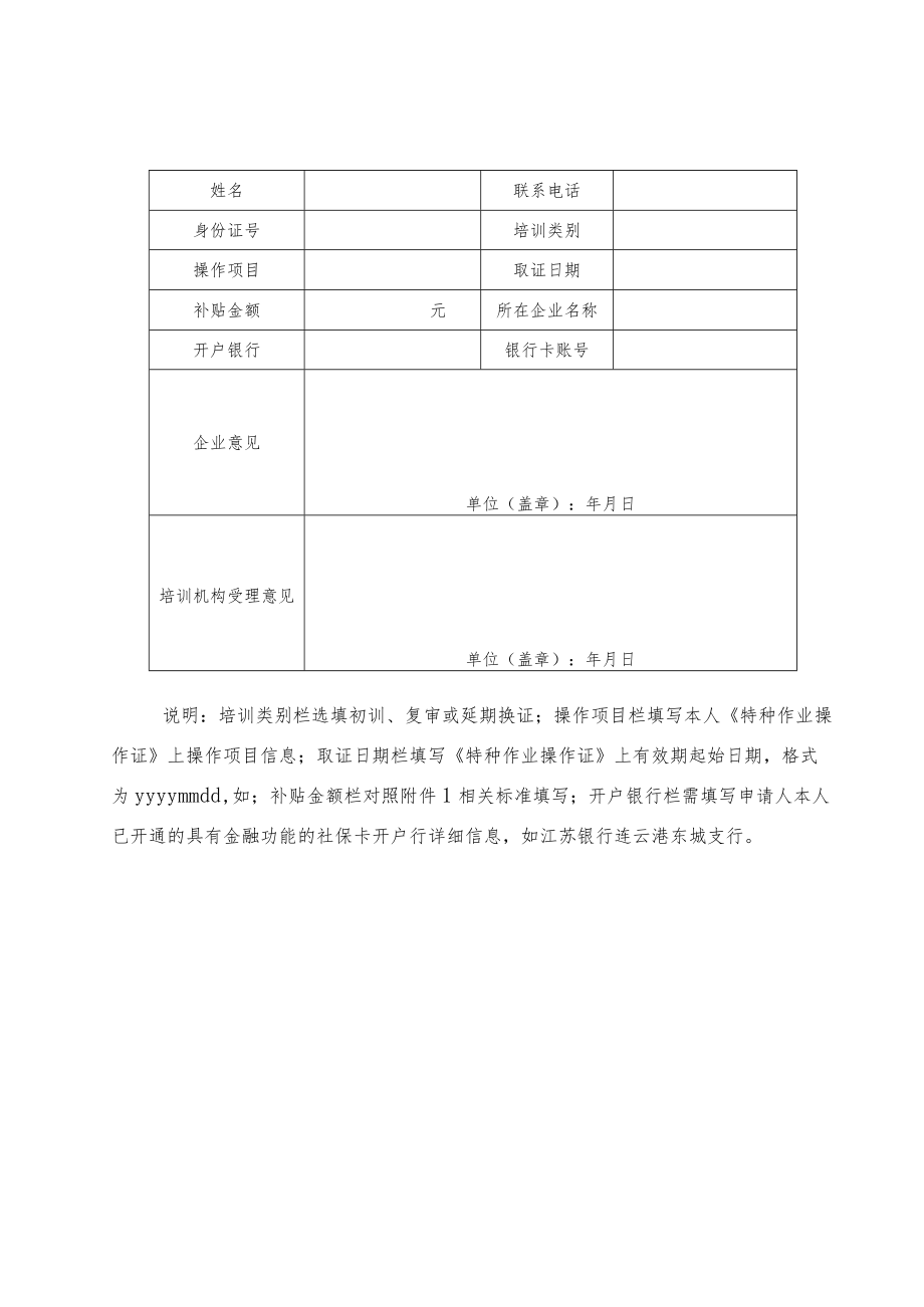 连云港市特种作业人员职业技能培训补贴标准.docx_第3页