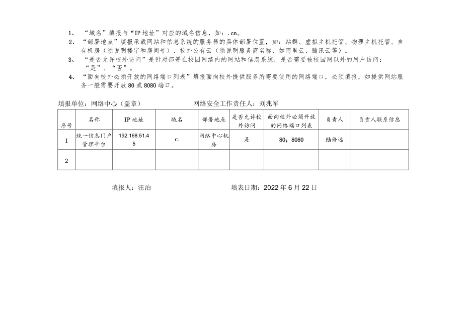 菏泽职业学院网站和信息系统备案汇总表.docx_第2页