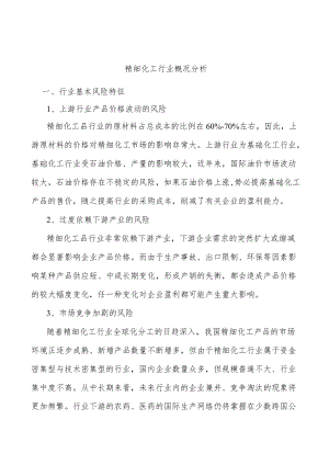 精细化工行业概况分析.docx