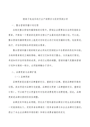 锂离子电池系统行业产销需求与投资预测分析.docx