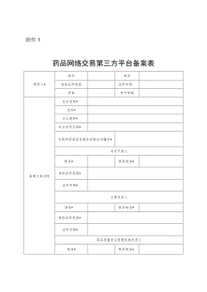 药品网络交易第三方平台备案表.docx