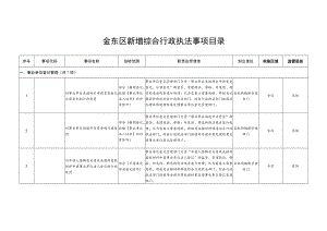 金东区新增综合行政执法事项目录.docx