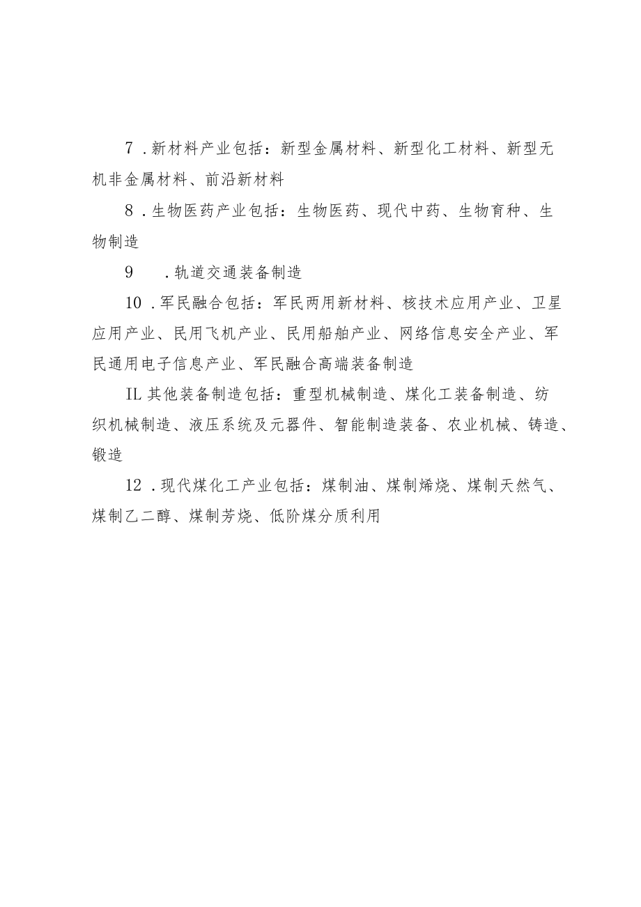 长治市招商引资新兴产业制造类指导目录.docx_第2页