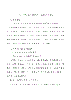 深化钢铁产业绿色低碳循环化改造行动计划.docx