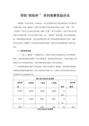 学院“挑战杯”系列竞赛奖励办法.docx