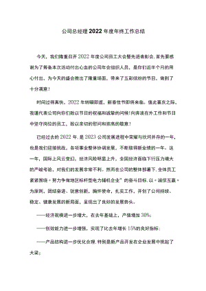 公司总经理2022年度年终工作总结.docx