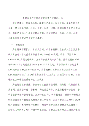 果蔬加工产业集群建设工程产业概况分析.docx