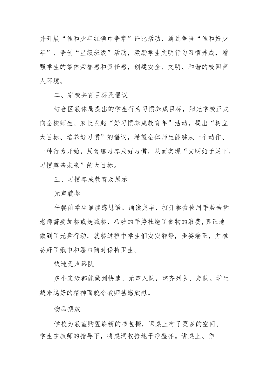 阳光学校点位管理及习惯养成主要工作总结.docx_第2页