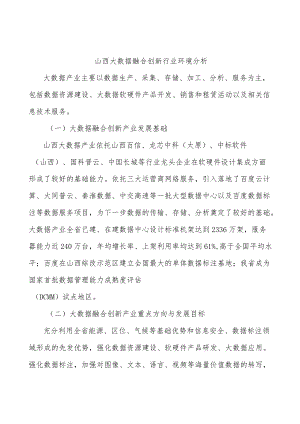 山西大数据融合创新行业环境分析.docx