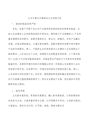 山东石膏及石膏制品行业背景分析.docx