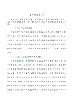 量子项目背景分析.docx