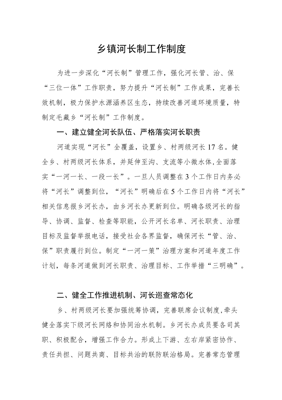 乡镇河长制工作制度.docx_第1页