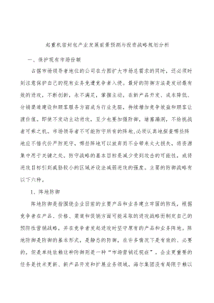 起重机密封包产业发展前景预测与投资战略规划分析.docx