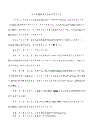 巩固拓展脱贫攻坚成果要求发言.docx