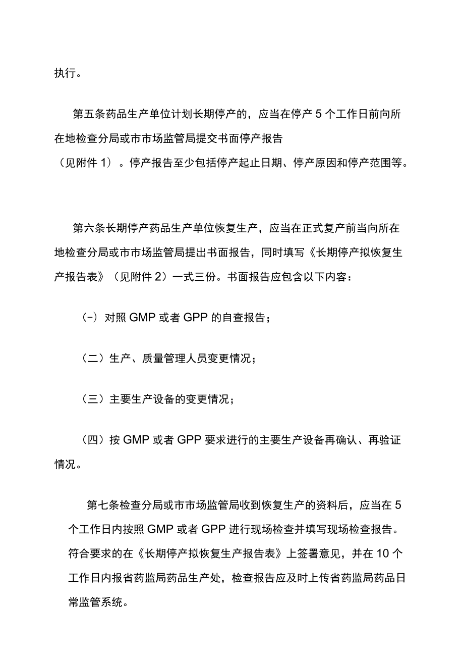 山东省长期停产药品生产单位恢复生产监督管理规定.docx_第2页