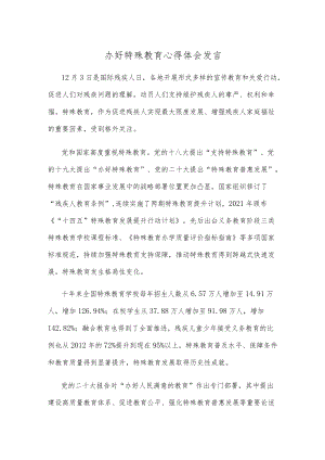 办好特殊教育心得体会发言.docx