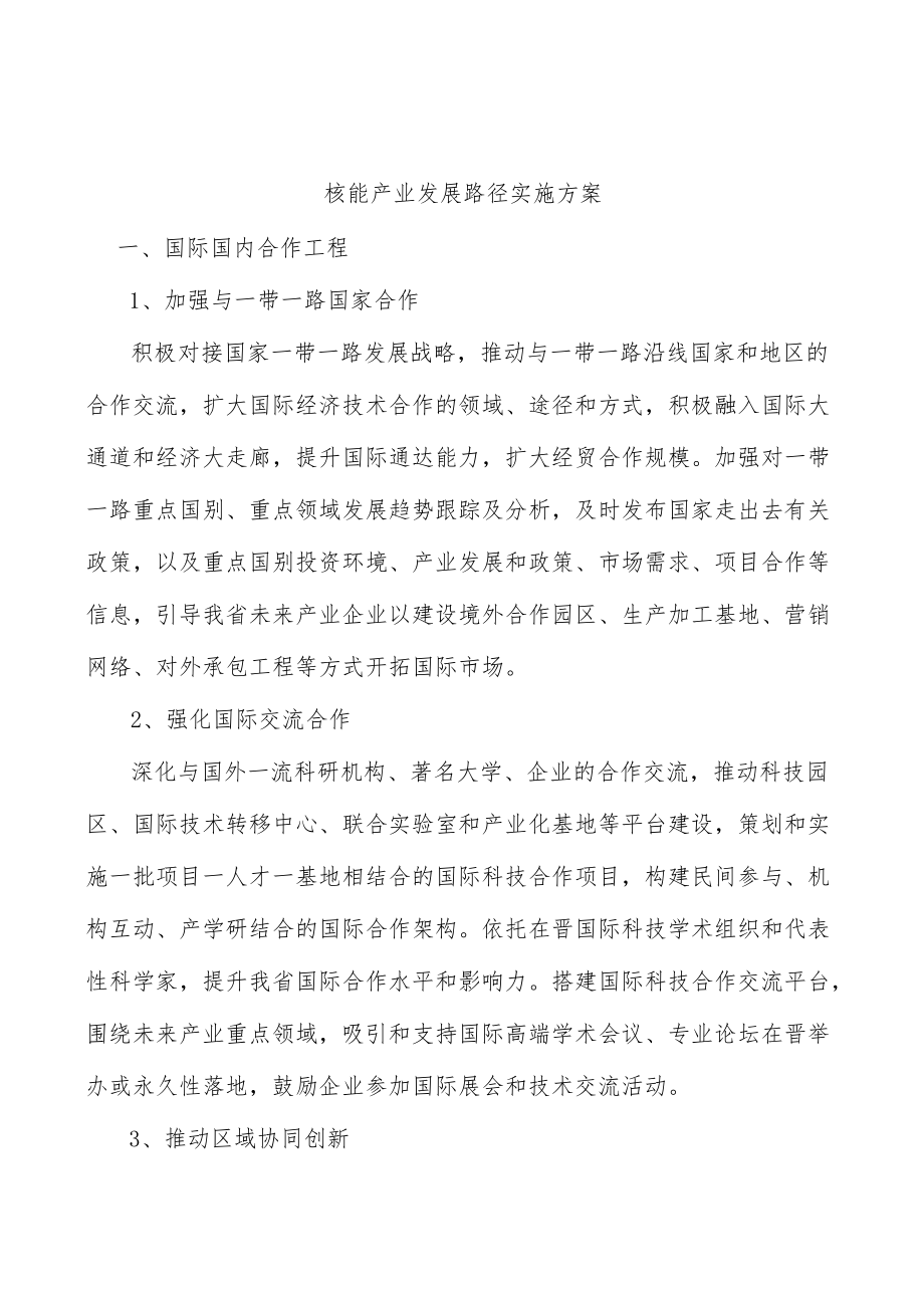 核能产业发展路径实施方案.docx_第1页