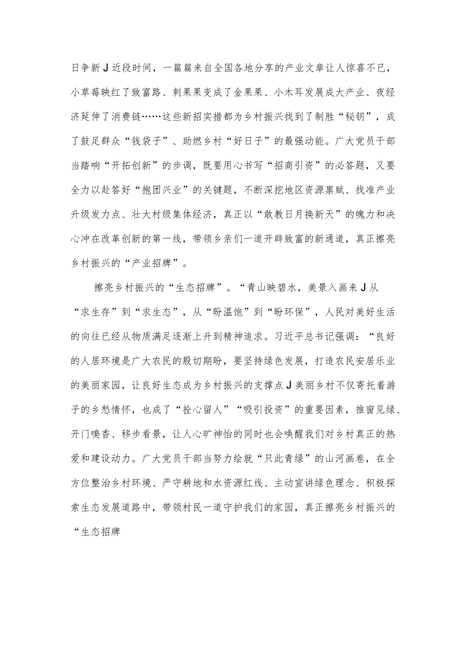 贯彻落实二十大精神乡村振兴专题学习研讨交流发言材料5篇.docx_第3页