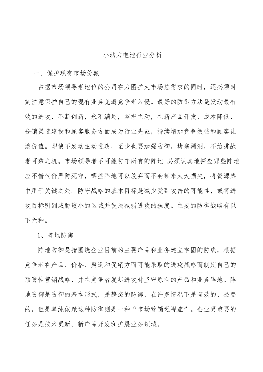 小动力电池行业分析.docx_第1页