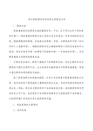 浙江新能源材料项目提出的理由分析.docx