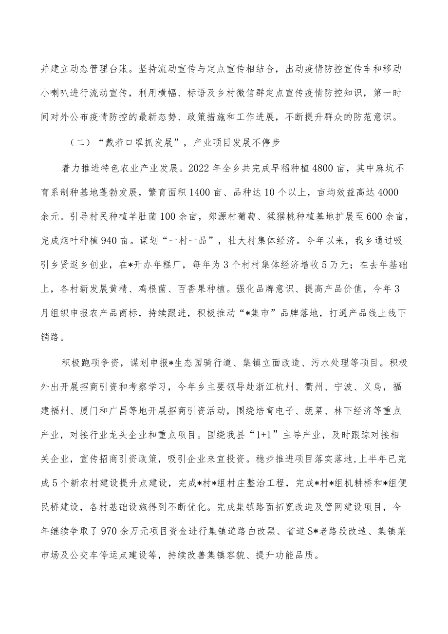 乡2022年统筹经济社会发展情况汇报.docx_第2页