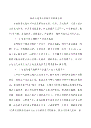 智能传感及物联网项目环境分析.docx