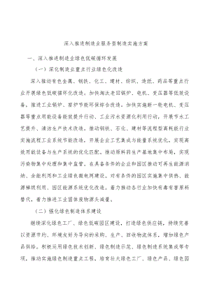 深入推进制造业服务型制造实施方案.docx