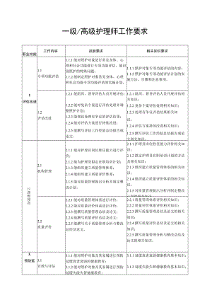 一级-高级护理师工作要求.docx