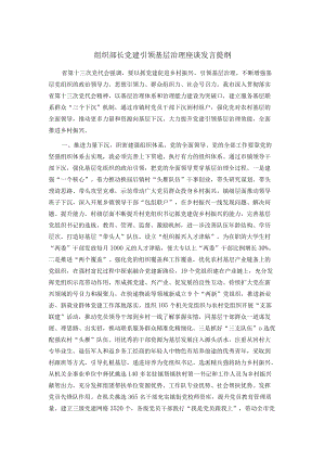 组织部长党建引领基层治理座谈发言提纲.docx