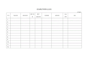 设备维护维修记录表.docx