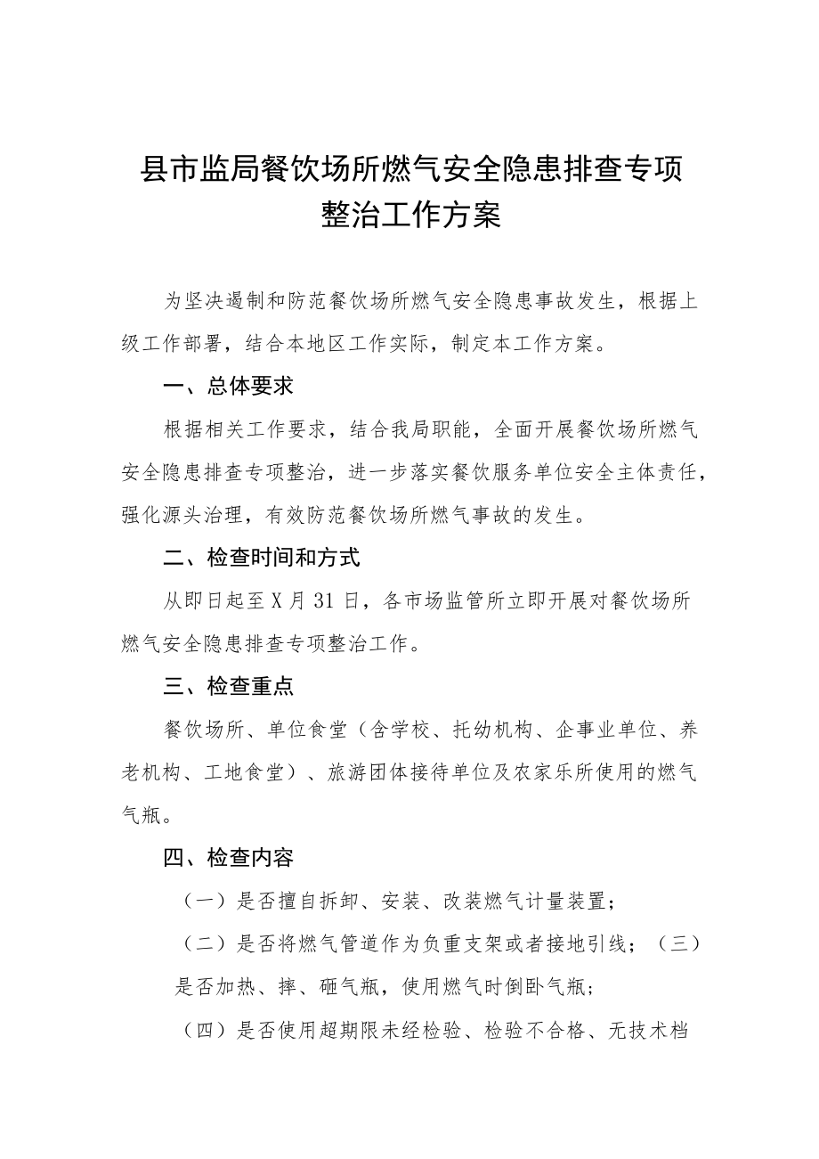 城市燃气安全隐患专项大排查大整治行动方案大全.docx_第1页