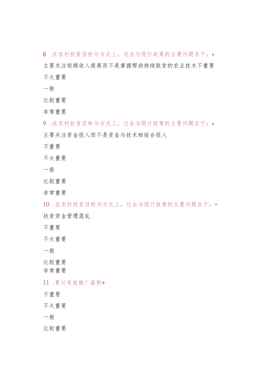 农村扶贫资金综合绩效评价指标调查问卷初步设计.docx_第3页