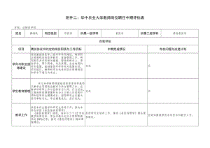 华中农业大学教师岗位聘任中期评估表.docx