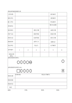 砼抗渗性能检验报告表.docx