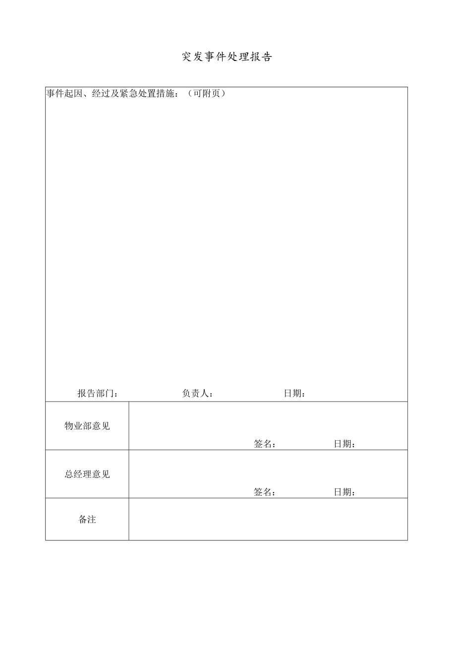 红外报警系统记录表 突发事件处理报告 物业表格模板.docx_第2页