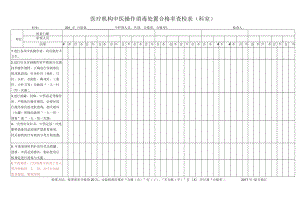 医疗机构中医操作消毒处置合格率查检表（科室）.docx