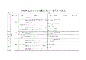 职业病危害专项治理检查表——非煤矿山企业.docx