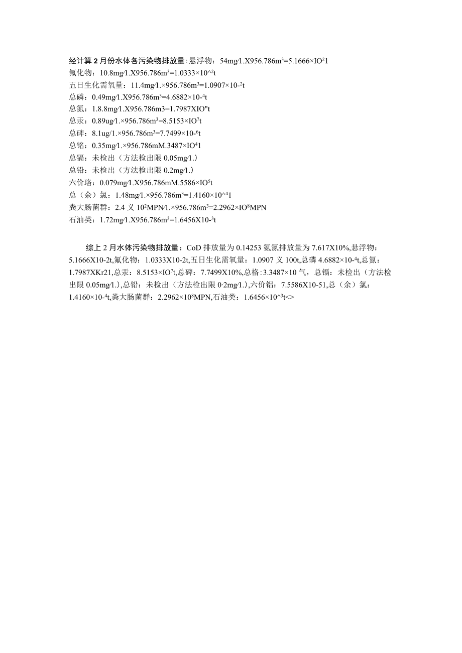 二月水污染物排放量计算.docx_第2页