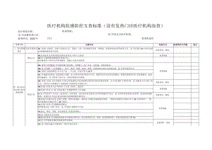 医疗机构院感防控互查标准（设有发热门诊医疗机构加查）1-2-10.docx