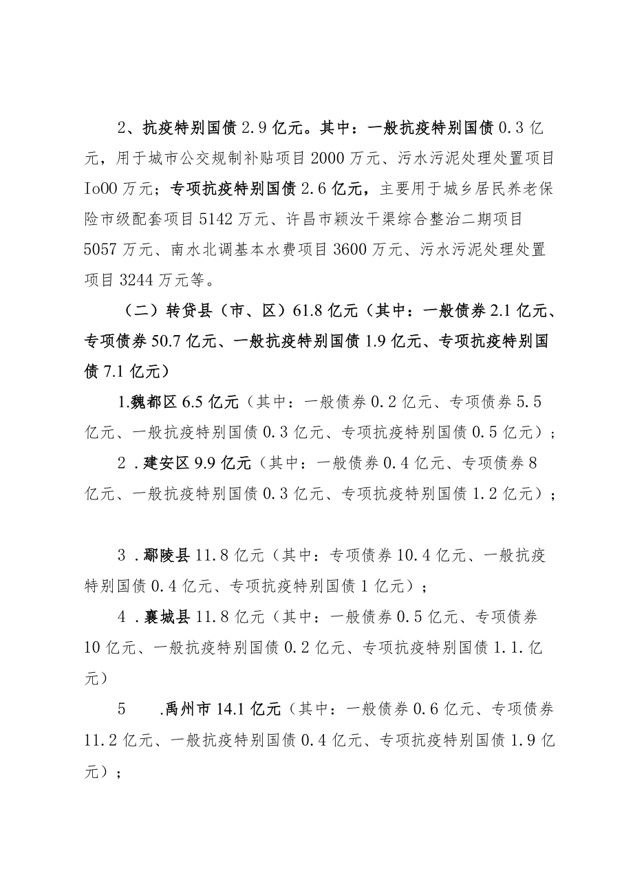 关于政府债务限额情况和地方政府债券资金管理使用和的报告.docx_第3页