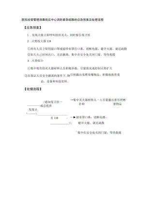 医院经营管理消毒供应中心消防紧急疏散的应急预案及处理流程.docx