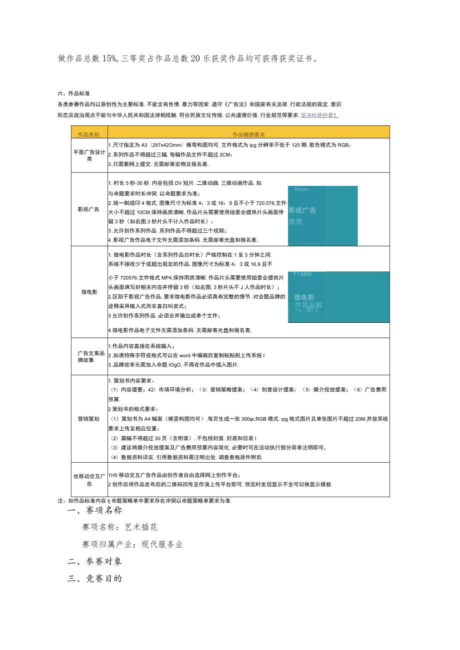 艺术设计学院赛项规程2019年艺术设计学院技能大赛“广告和视觉设计”赛项规程.docx_第3页