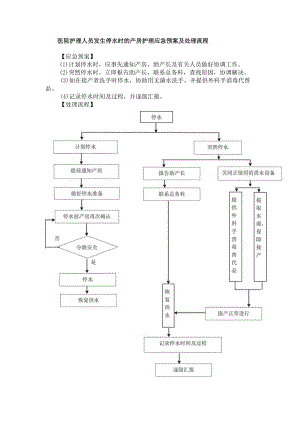 医院护理人员发生停水时的产房护理应急预案及处理流程.docx